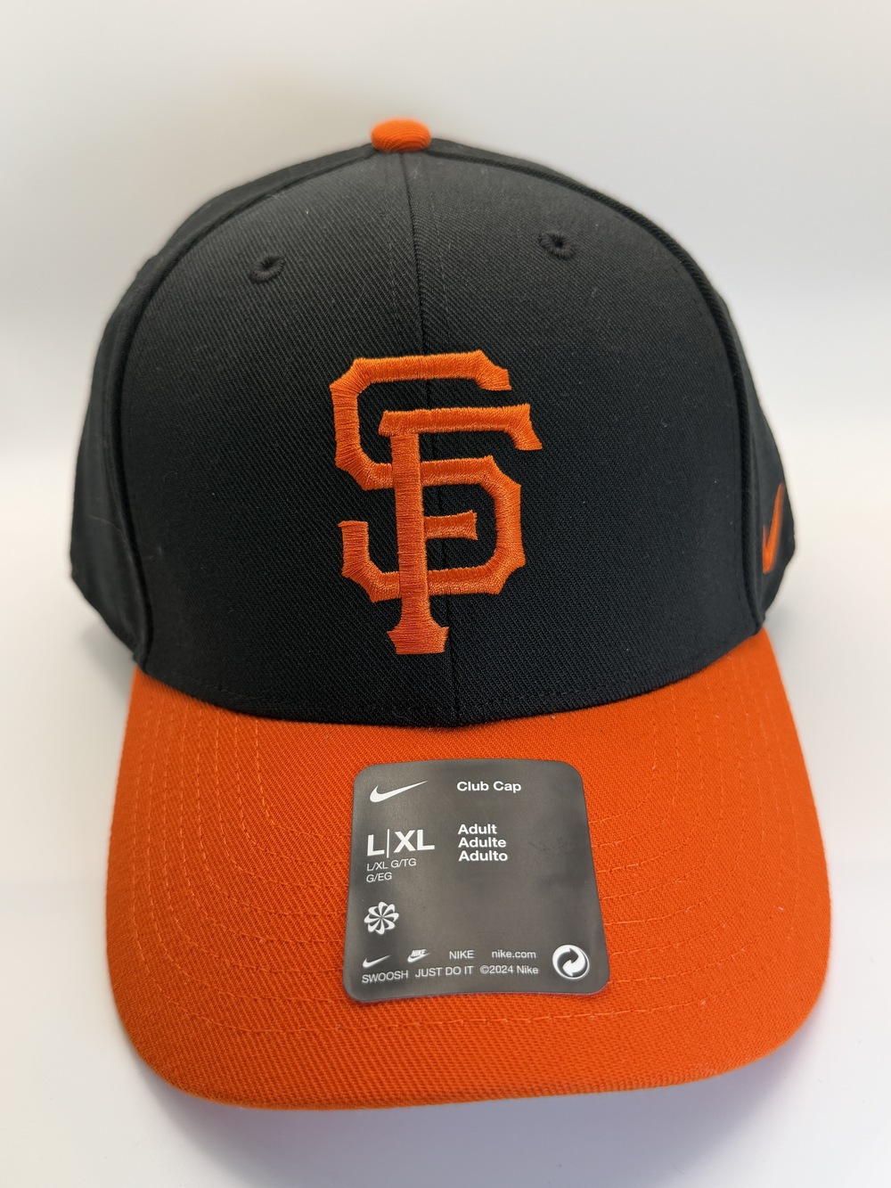 Nike San Francisco Giants Club Cap L/XL Black Orange NWT Adult